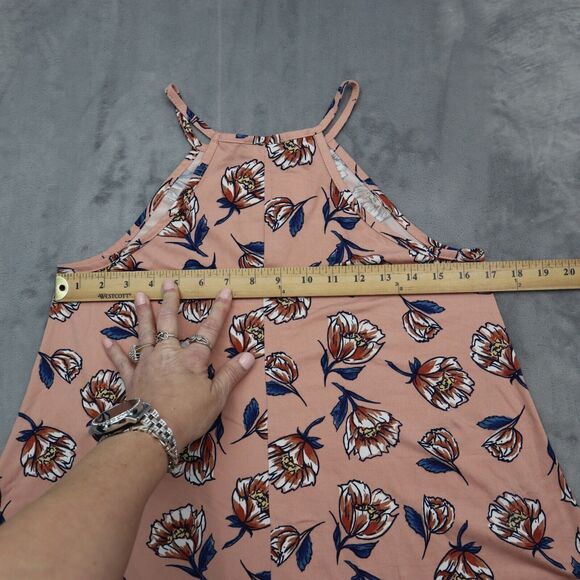Top Fashion New York Shirt Womens M Pink Sleeveless Floral Print Loose Top - Picture 5 of 13